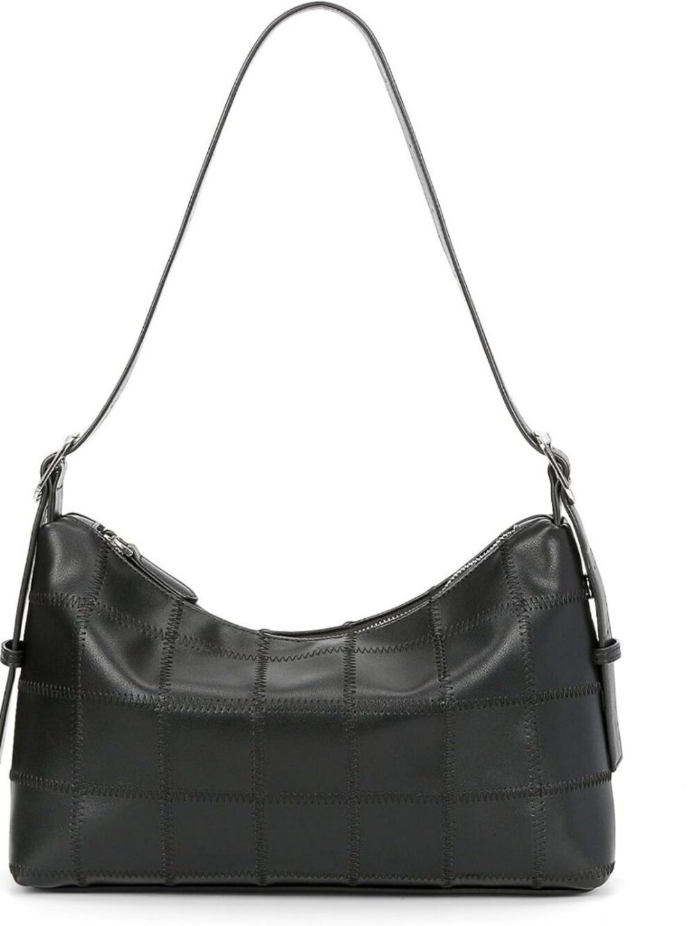 Trendy Checkered Black & White Shoulder Bag | Stylish Leather Crossbody Tote